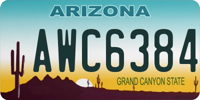 AZ license plate AWC6384