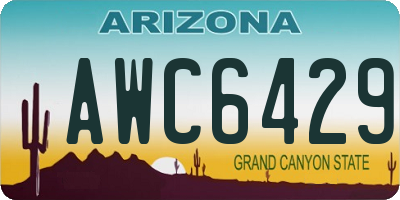 AZ license plate AWC6429