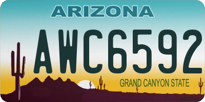 AZ license plate AWC6592