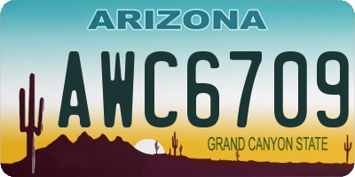 AZ license plate AWC6709