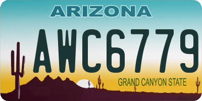 AZ license plate AWC6779