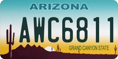 AZ license plate AWC6811