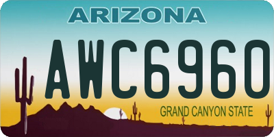 AZ license plate AWC6960