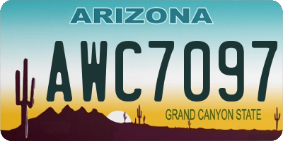 AZ license plate AWC7097