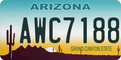 AZ license plate AWC7188