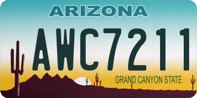 AZ license plate AWC7211