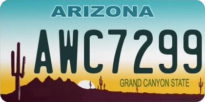 AZ license plate AWC7299