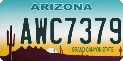 AZ license plate AWC7379