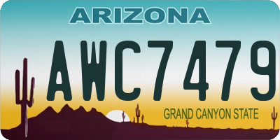 AZ license plate AWC7479