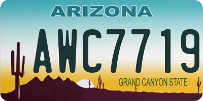 AZ license plate AWC7719