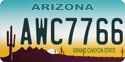 AZ license plate AWC7766
