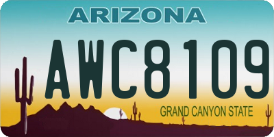 AZ license plate AWC8109