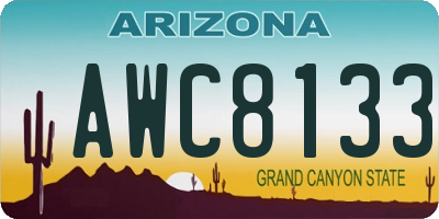 AZ license plate AWC8133