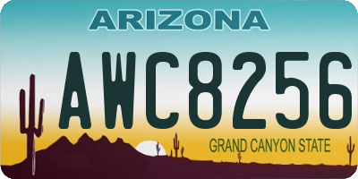 AZ license plate AWC8256