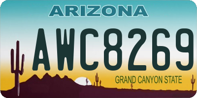 AZ license plate AWC8269