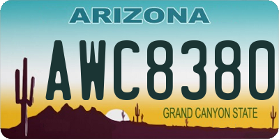 AZ license plate AWC8380