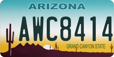 AZ license plate AWC8414