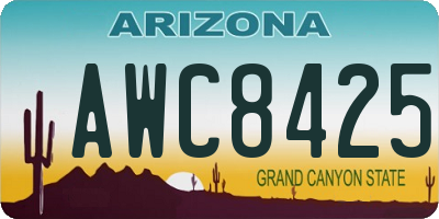 AZ license plate AWC8425
