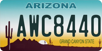 AZ license plate AWC8440