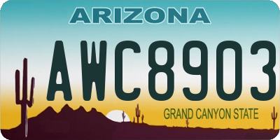 AZ license plate AWC8903