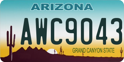 AZ license plate AWC9043