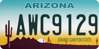 AZ license plate AWC9129