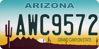 AZ license plate AWC9572
