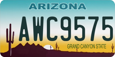 AZ license plate AWC9575