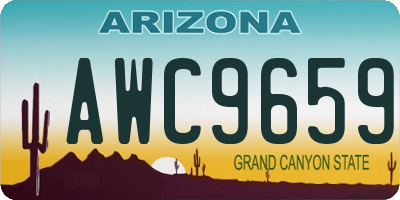 AZ license plate AWC9659