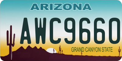 AZ license plate AWC9660