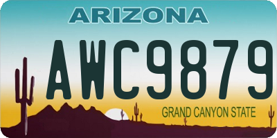 AZ license plate AWC9879