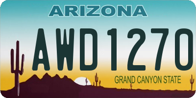 AZ license plate AWD1270