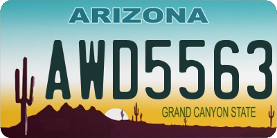 AZ license plate AWD5563