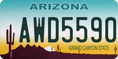 AZ license plate AWD5590