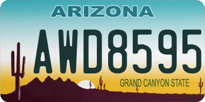 AZ license plate AWD8595