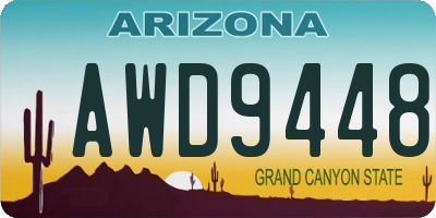 AZ license plate AWD9448