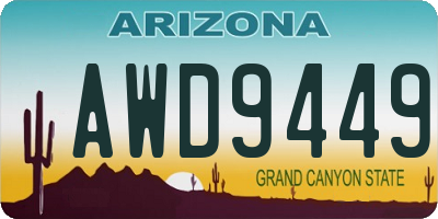 AZ license plate AWD9449