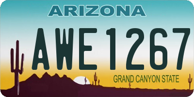 AZ license plate AWE1267