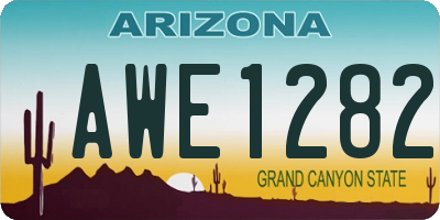 AZ license plate AWE1282