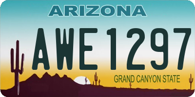 AZ license plate AWE1297