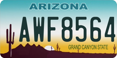 AZ license plate AWF8564