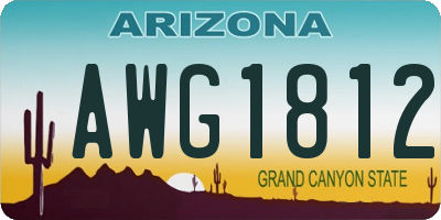 AZ license plate AWG1812