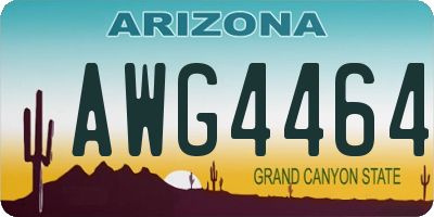 AZ license plate AWG4464