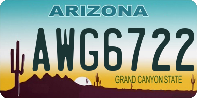 AZ license plate AWG6722