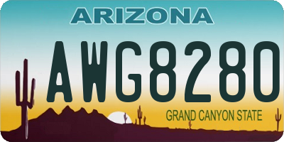 AZ license plate AWG8280