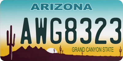 AZ license plate AWG8323