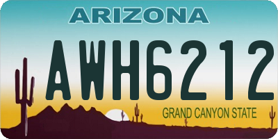 AZ license plate AWH6212