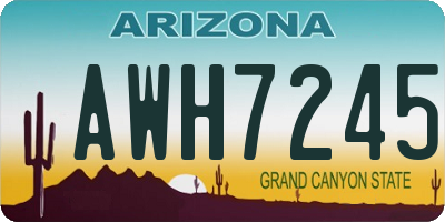 AZ license plate AWH7245