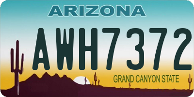 AZ license plate AWH7372