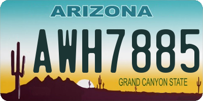 AZ license plate AWH7885